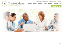 Tablet Screenshot of crockettmyers.com